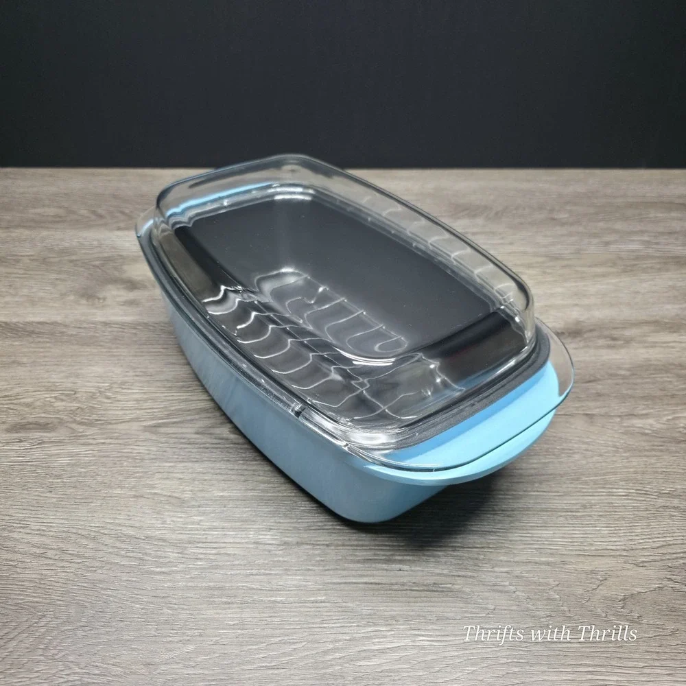 Cook' Essentials Blue 6 Qt Casserole Dish -  Cast Aluminum With Wire Rack - New‎
